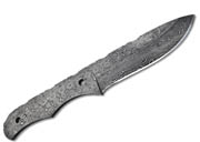 Large Damascus Drop Point Knife Blank Blade Skinning Skinner Steel
