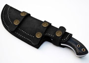 Large Black Leather Tracker Sheath Fixed Blade Knife Skinning Blanks Knives
