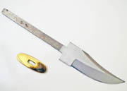 Knife Blade Short Clip Point Skinner Knife Making Blanks w/Guard Knives Hunter