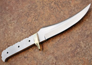 Upswept Skinner D2 D-2 Steel Knife Knives Blades Blanks +Brass Guard