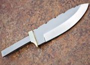 Drop Point D2 D-2 Steel Hidden Tang Knife Blank Knives Blades +Brass Guard