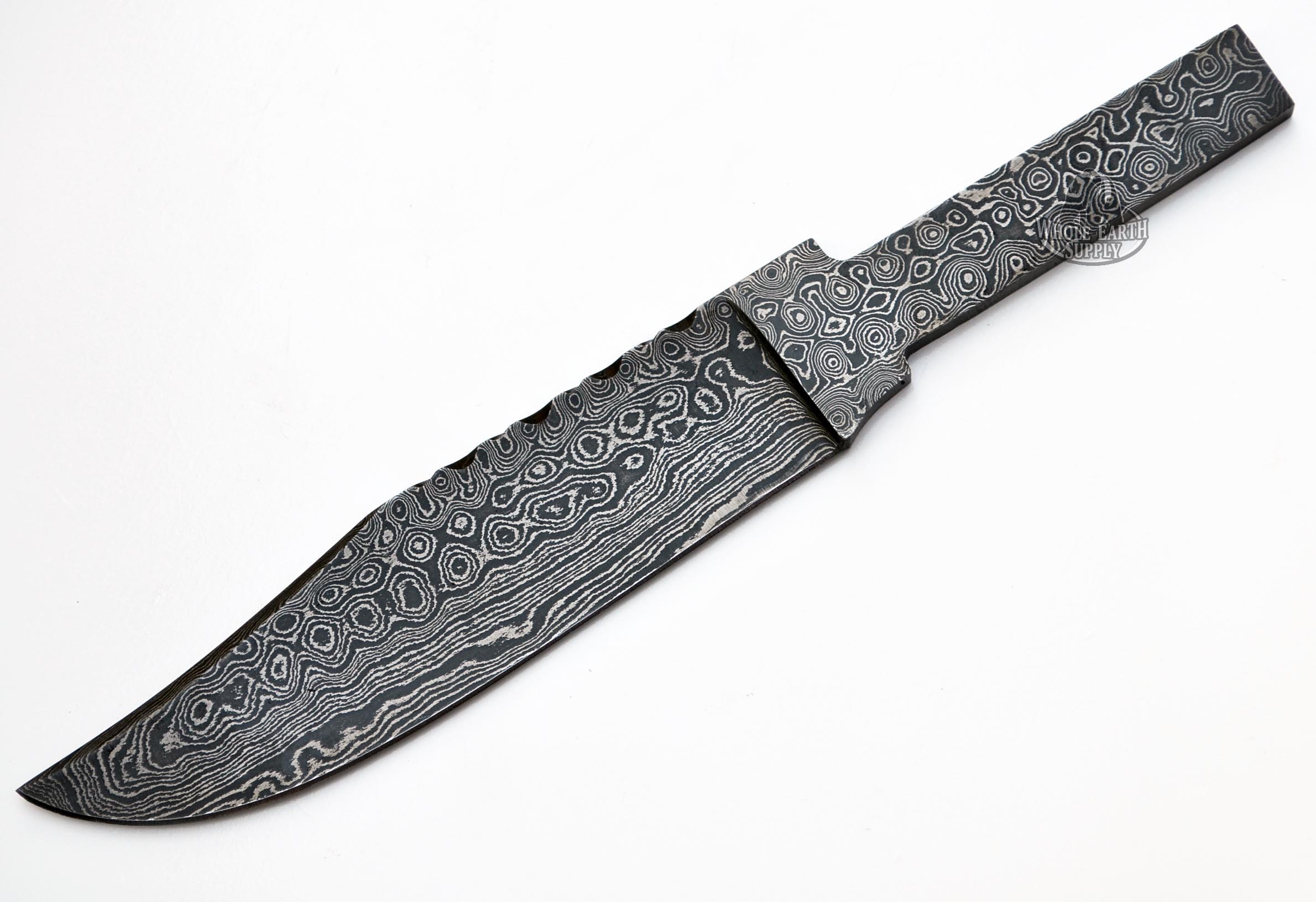 Partial Tang Clip Point Damascus Skinning Blank Blanks Blade Knife Knives Making High Carbon Steel