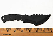 Small 1095 High Carbon Steel Tracker Knife Blank Blade Skinning Skinner 1095HC Black Powder Coated