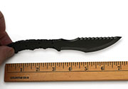 Small 1095 High Carbon Steel Tracker Knife Blank Blade Skinning Skinner 1095HC Black Powder Coated