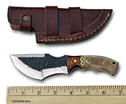 Small D2 Tracker Knife Large Knives Survival Skinning Hammered Sheath Steel