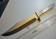 12 1/4in Knife Making Blade Bowie Custom Large Brass Blank Steel Stainless Knives