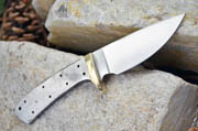 CUSTOM BLANK Knives Knife Blade Drop Point 6 1/2in w/Brass Guard Bolster #013