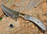 CUSTOM BLANK Upswept Skinner Knife Making Blanks w/Guard Knives Hunter