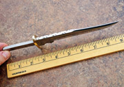 Large Clip Point D2 D-2 Steel Knife Blanks Blades Custom Knives +Brass Guard
