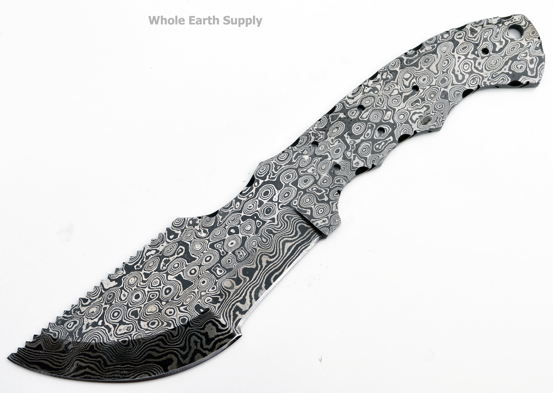 Raindrop Damascus Tracker Large High Carbon Steel Blank Blade Knives Knife Making Blanks
