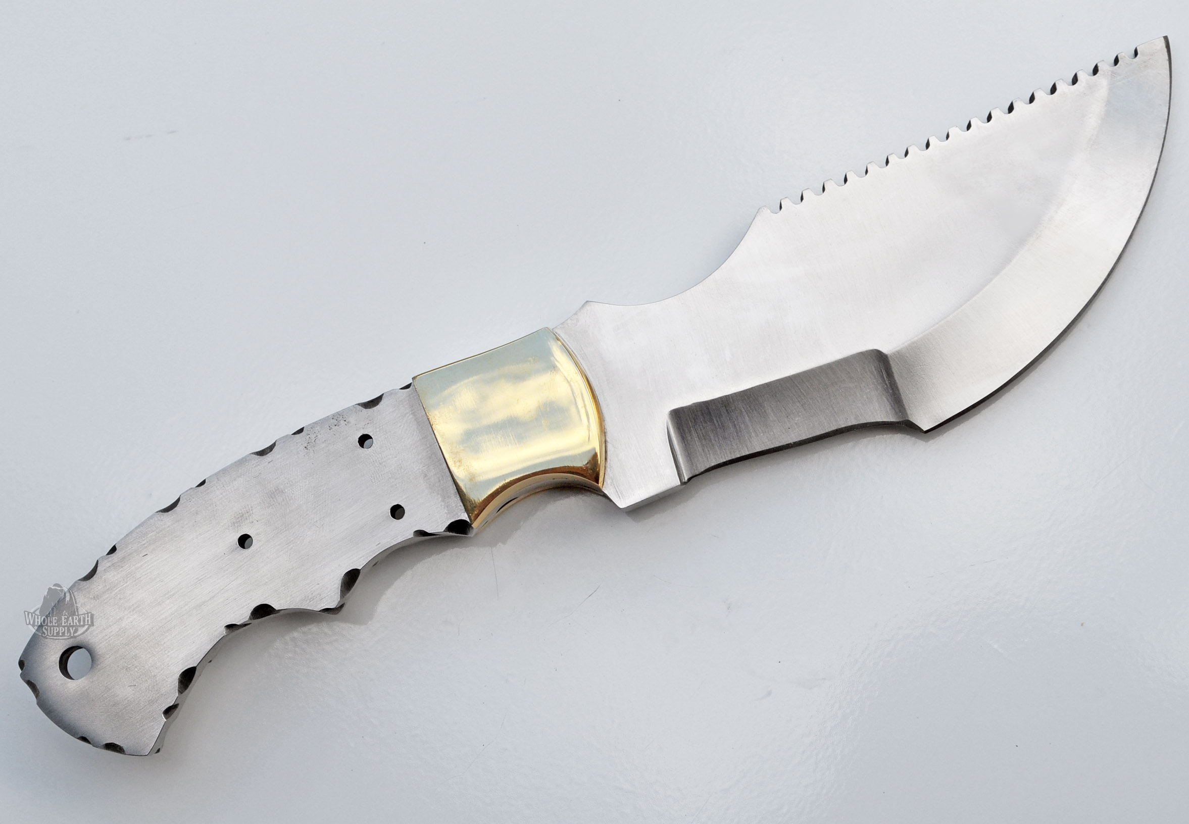 Tracker 1095 Carbon Steel Large Knife Custom Knives Blades Blanks +Brass Guard