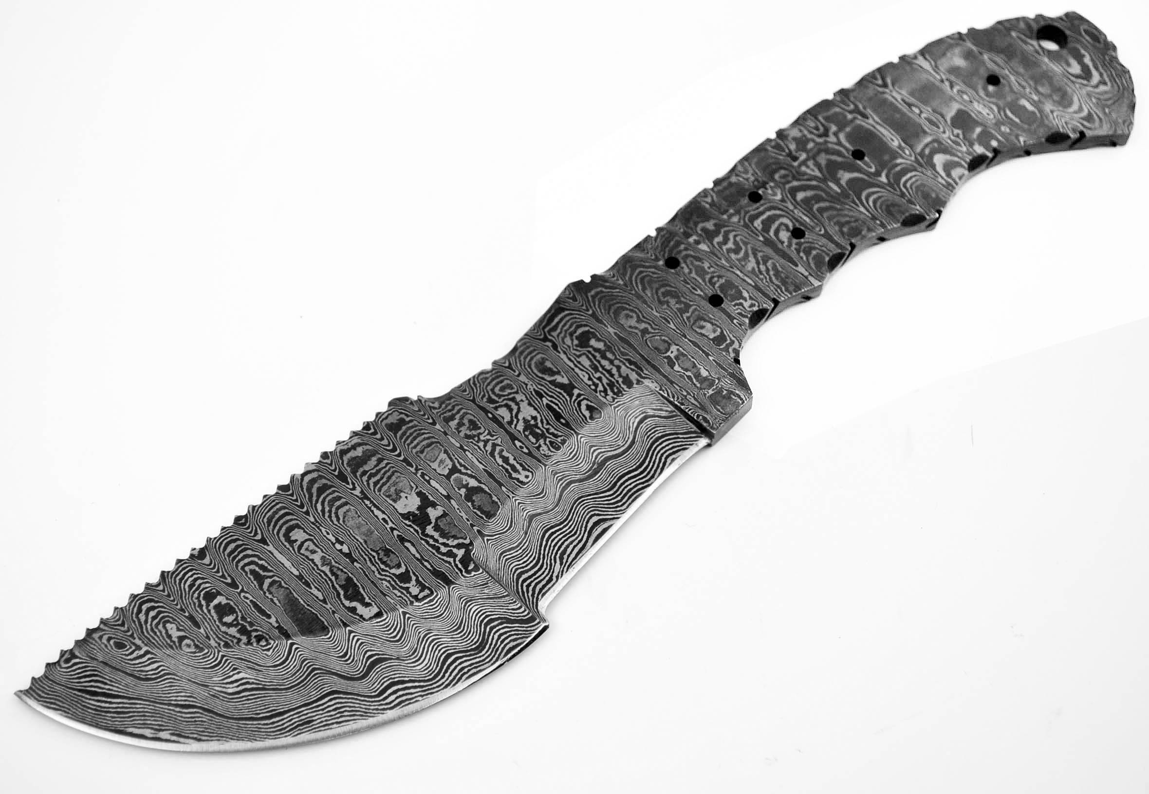 KnivesAndKnifeMaking Knife Blank Ladder Damascus Tracker Large