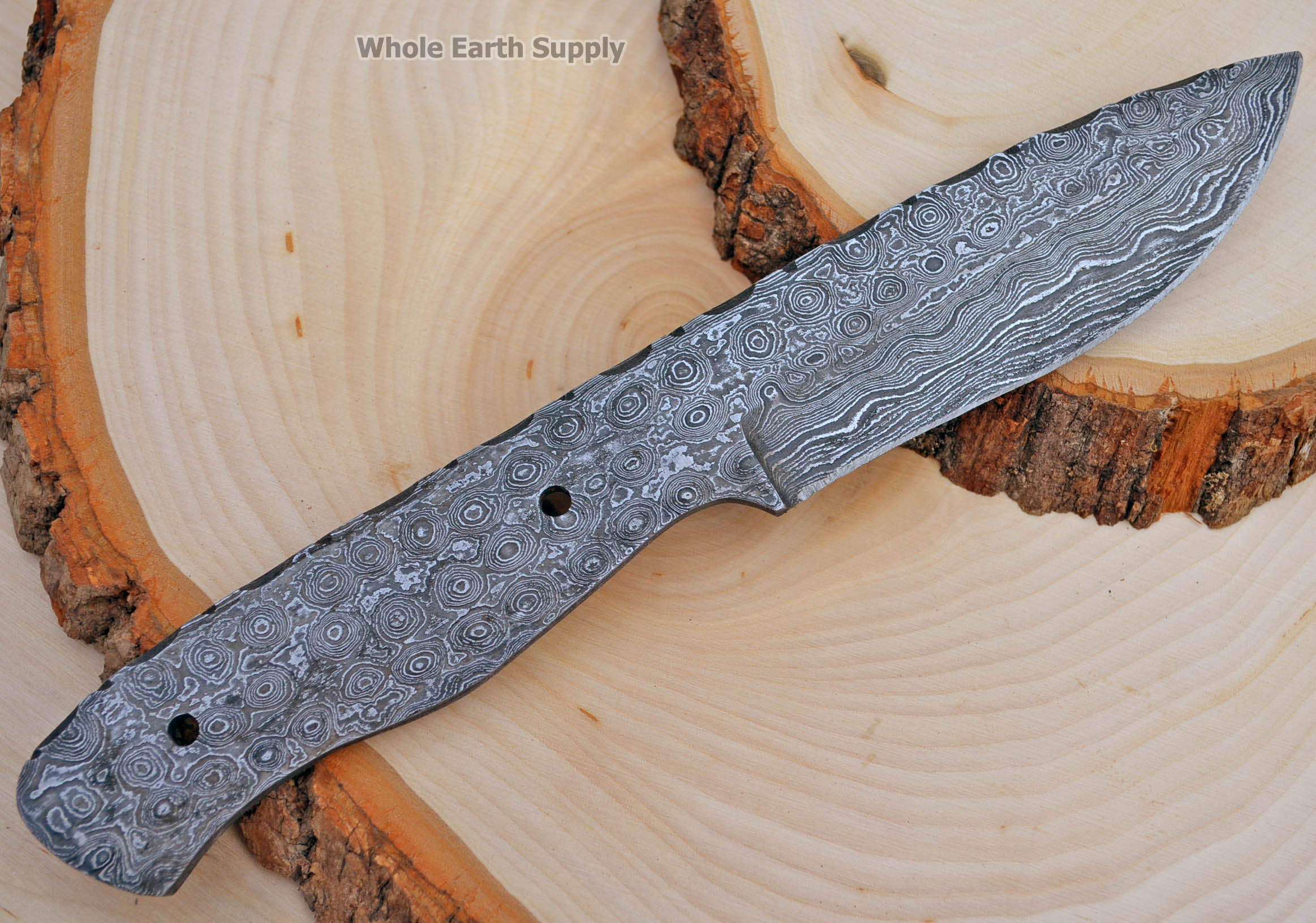 Damascus Large Knife Blank Blade Skinning Skinner Steel 1095HC